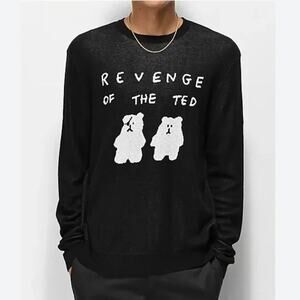 Teddy Fresh Revenge Of The Ted Black Sweater Men Size Medium